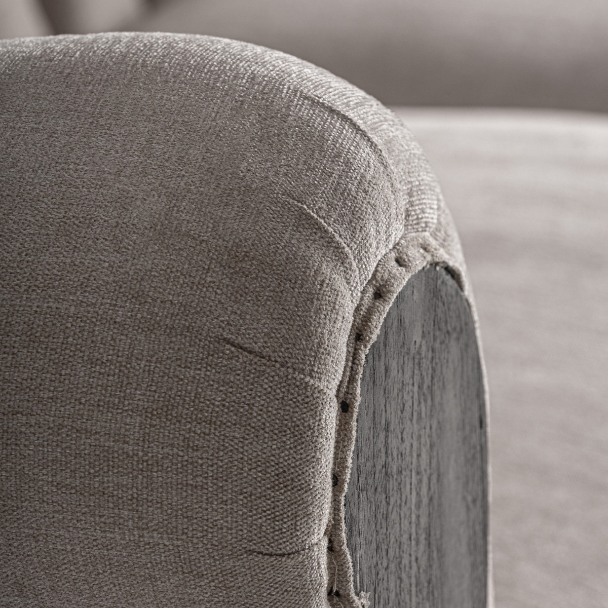 Canapé Chesterfield noir et beige 240 cm – Image 5