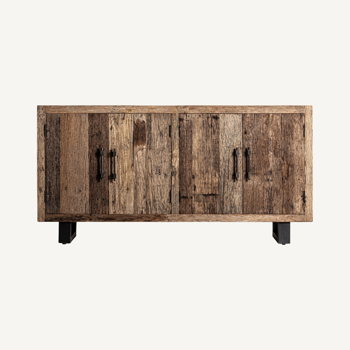 buffet bois recyclé style colonial 180 cm