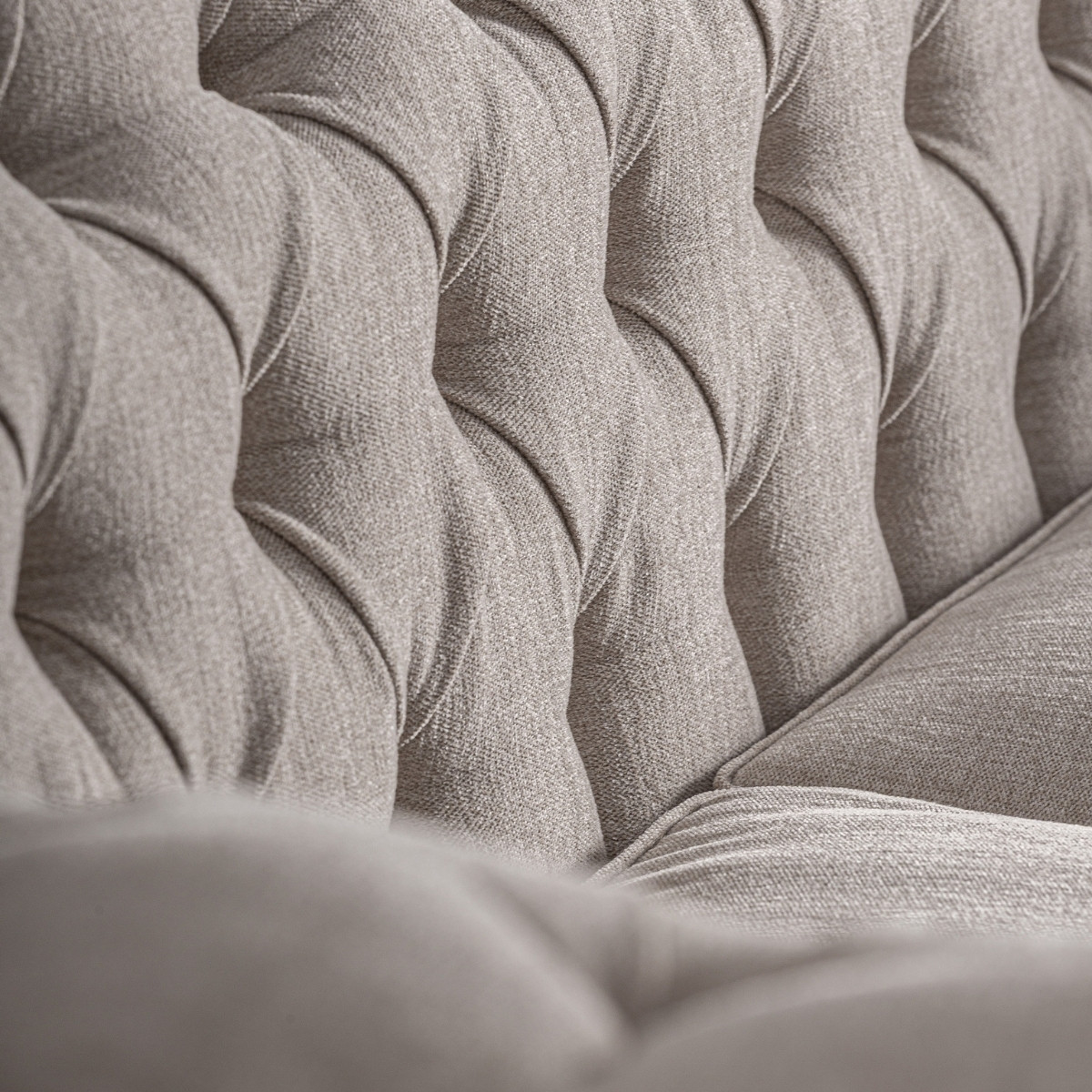 Canapé Chesterfield noir et beige 240 cm – Image 3
