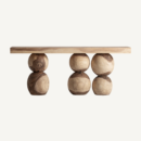 console sculpturale haut de gamme en bois massif