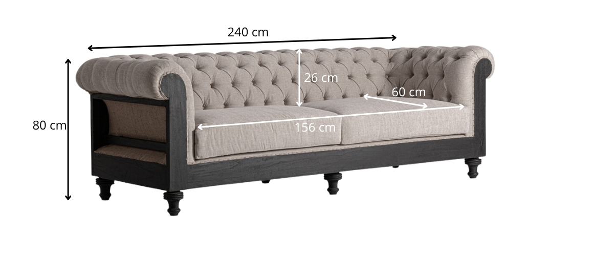 dimensions canapé haute qualité 240 cm