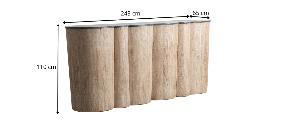 dimensions meuble bar en acacia