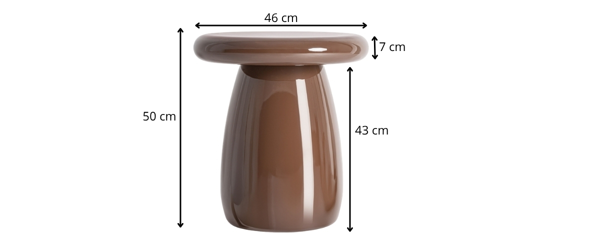 dimensions de la table d'appoint ronde design