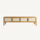 meuble télé scandinave 190 cm en bois massif