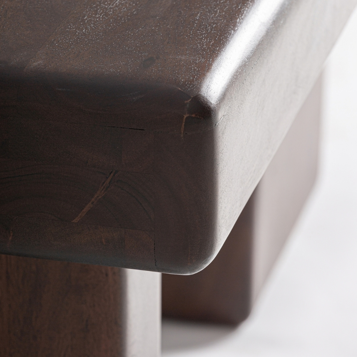Bureau contemporain en acacia foncé 170 cm – Image 5
