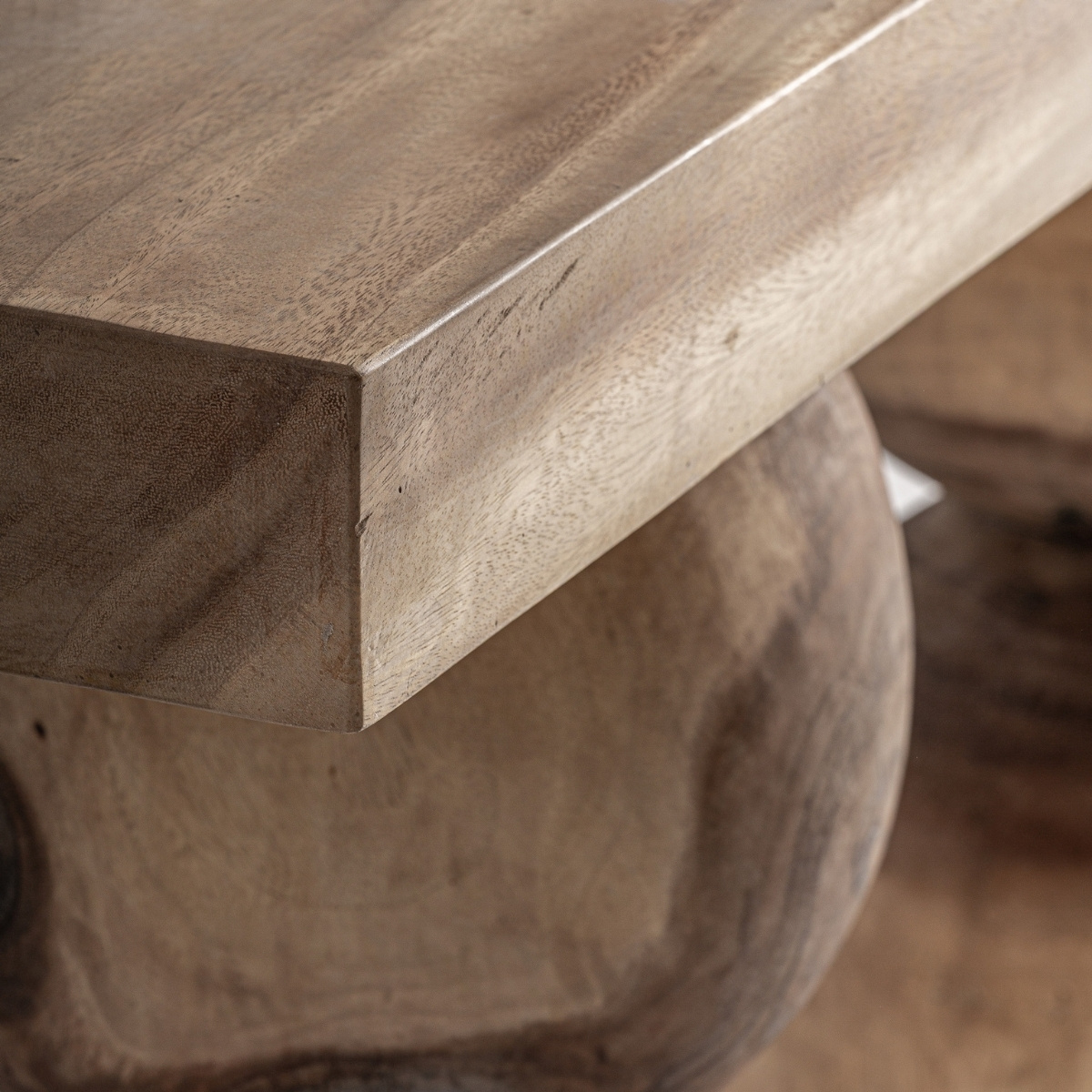 Console sculpturale bois de suar 200 cm – Image 3