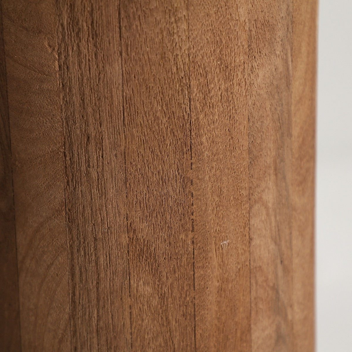 Table d'appoint marbre beige et bois 45 cm – Image 4