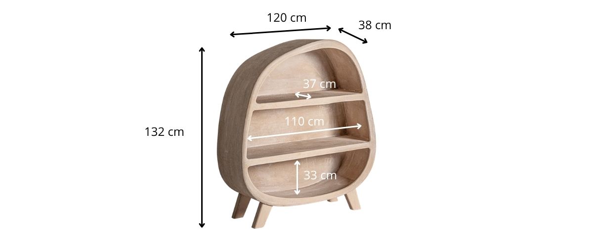 Dimensions petite bibliothèque en bois