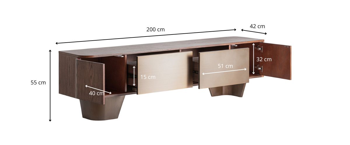 Dimensions du meuble tv