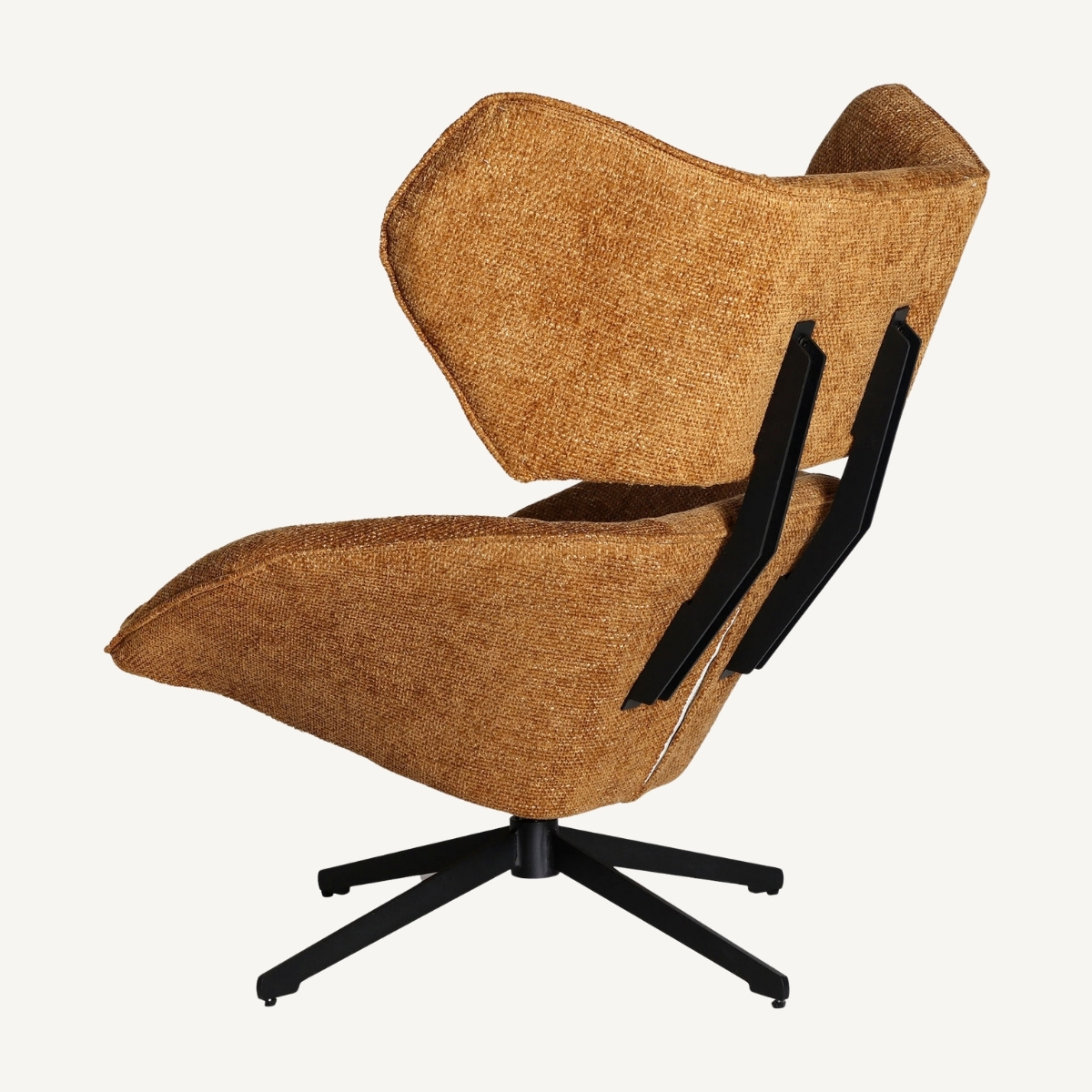 Fauteuil contemporain couleur ocre