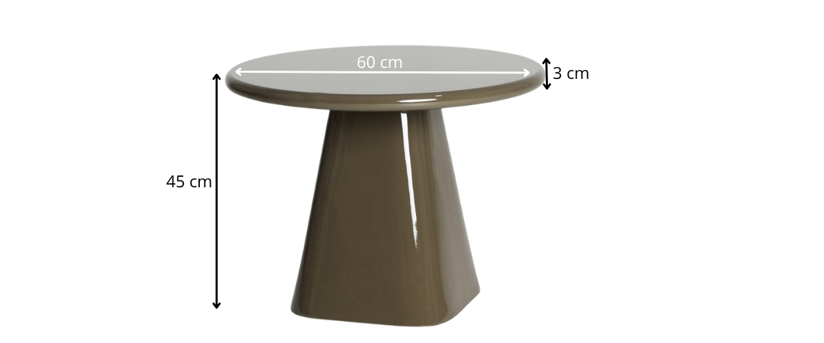 dimensions table basse ronde vert olive