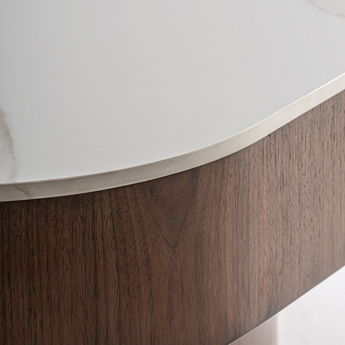 Table basse carrée marbrée et bois 70 cm – Image 4