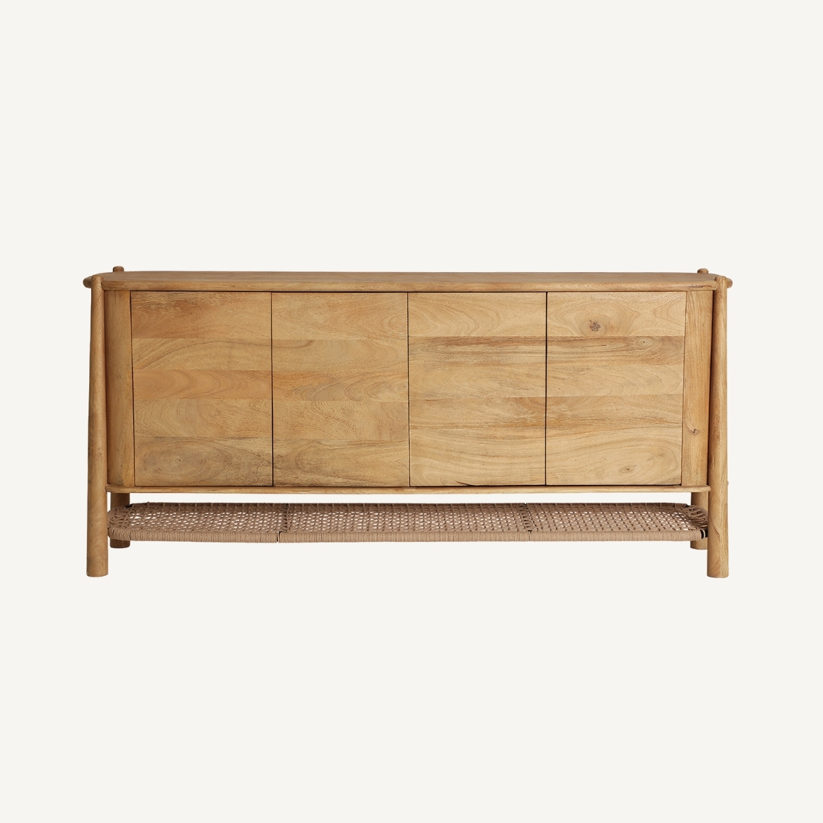 buffet en bois style japandi