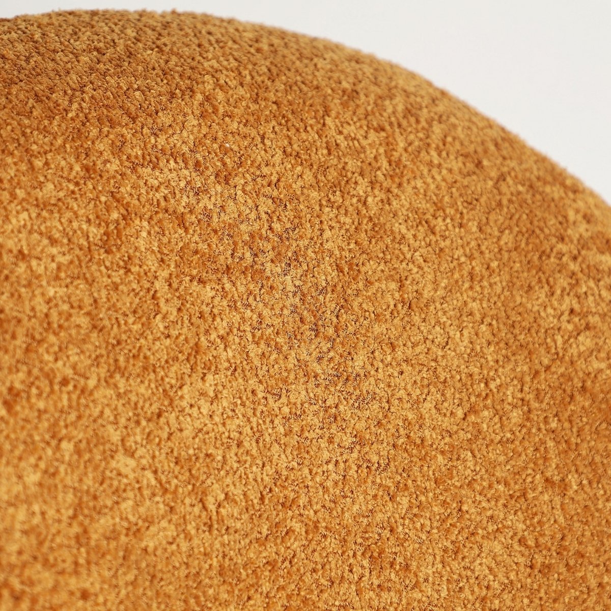Fauteuil pivotant tissu bouclé ocre – Image 4