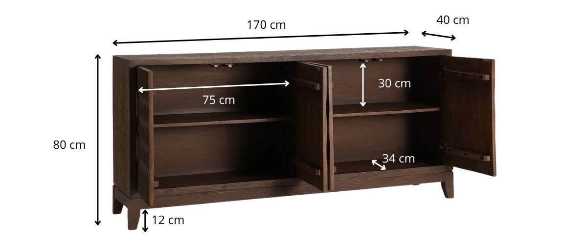Dimensions du buffet bois