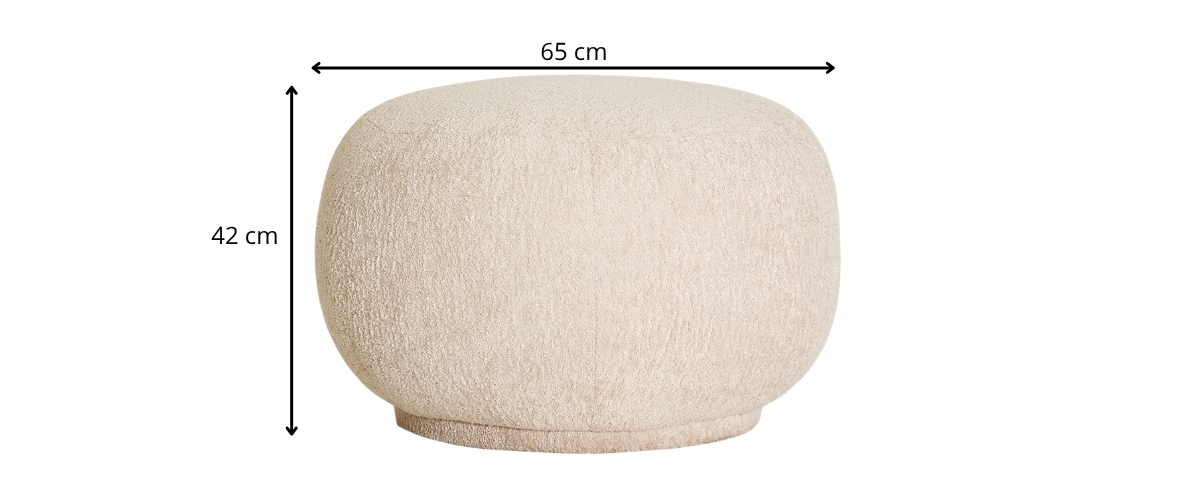 dimensions pouf rond