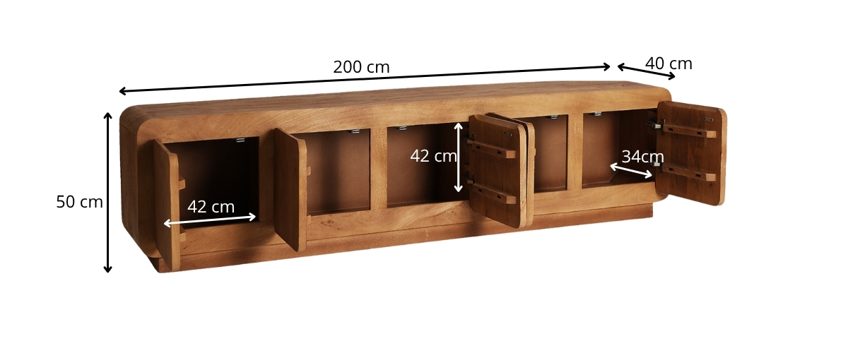 dimensions meuble tv manguier