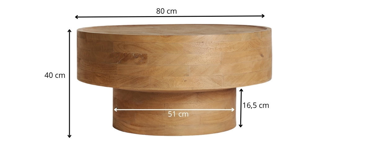 dimensions table basse ronde en bois