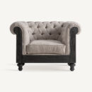 fauteuil beige et noir