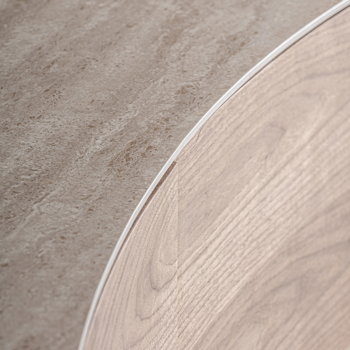 Meuble TV travertin beige et bois foncé – Image 5