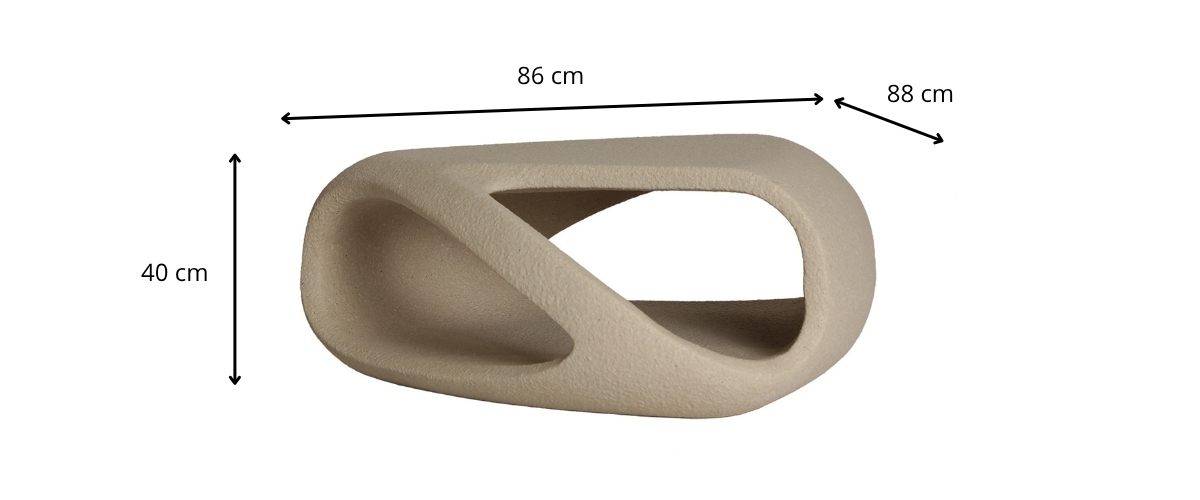 Dimensions de la table basse organique