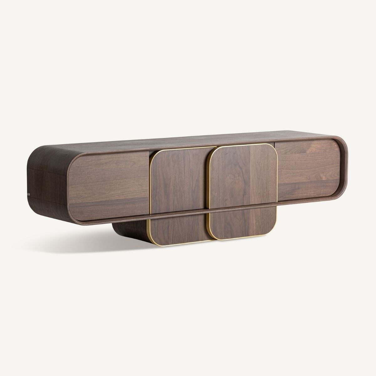 Meuble TV bois de chêne couleur noyer 200 cm
