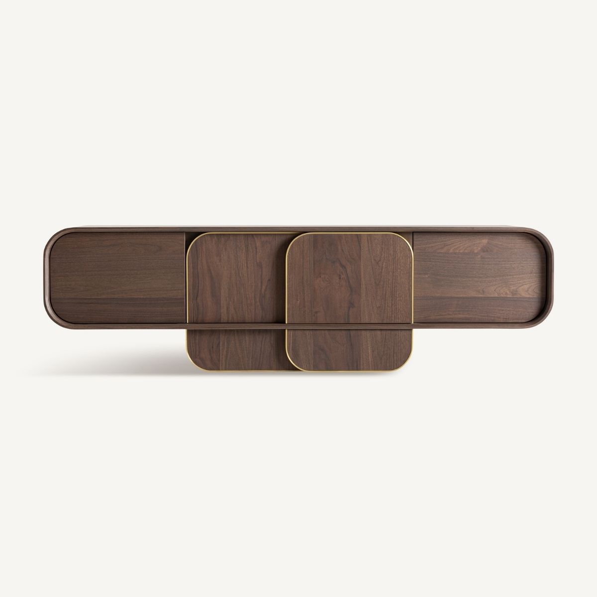 Meuble TV bois de chêne couleur noyer 200 cm