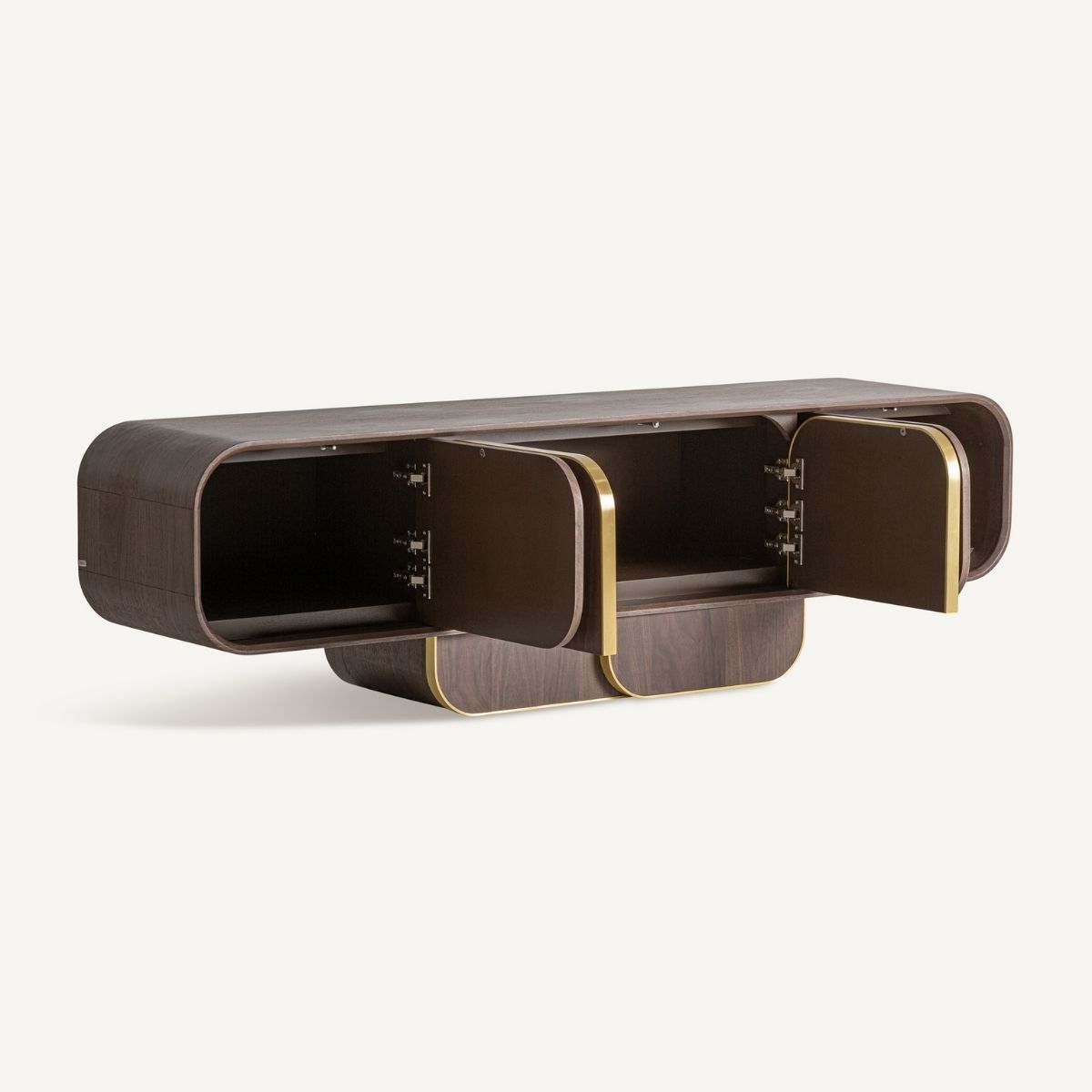 Meuble TV bois de chêne couleur noyer 200 cm