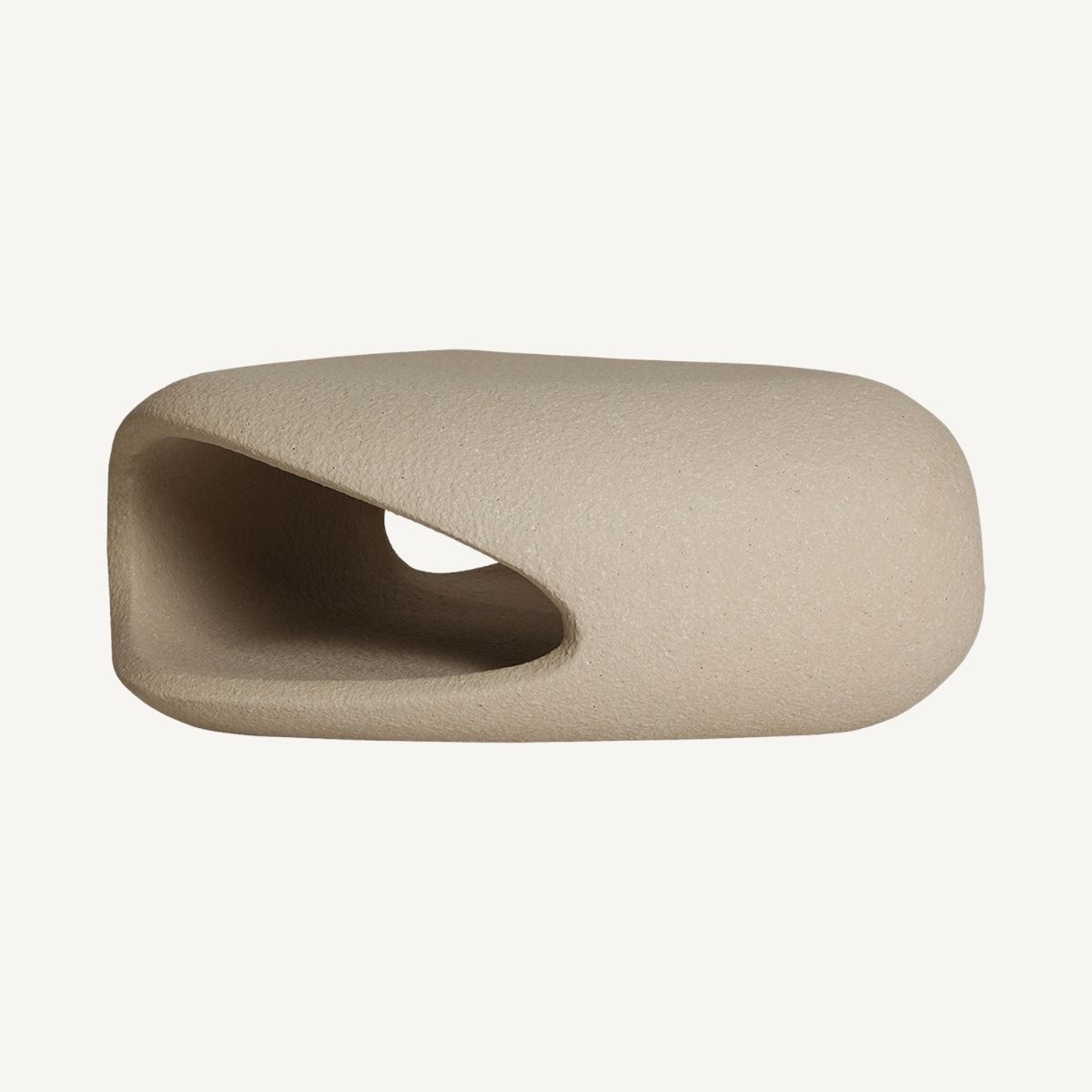 Table basse organique beige