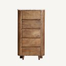 chiffonnier moderne en manguier et plateau en marbre