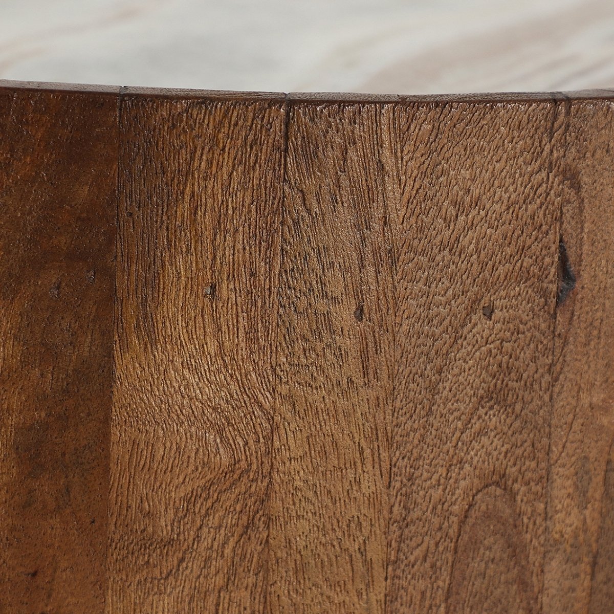 Table basse ronde manguier et marbre 60 cm – Image 4
