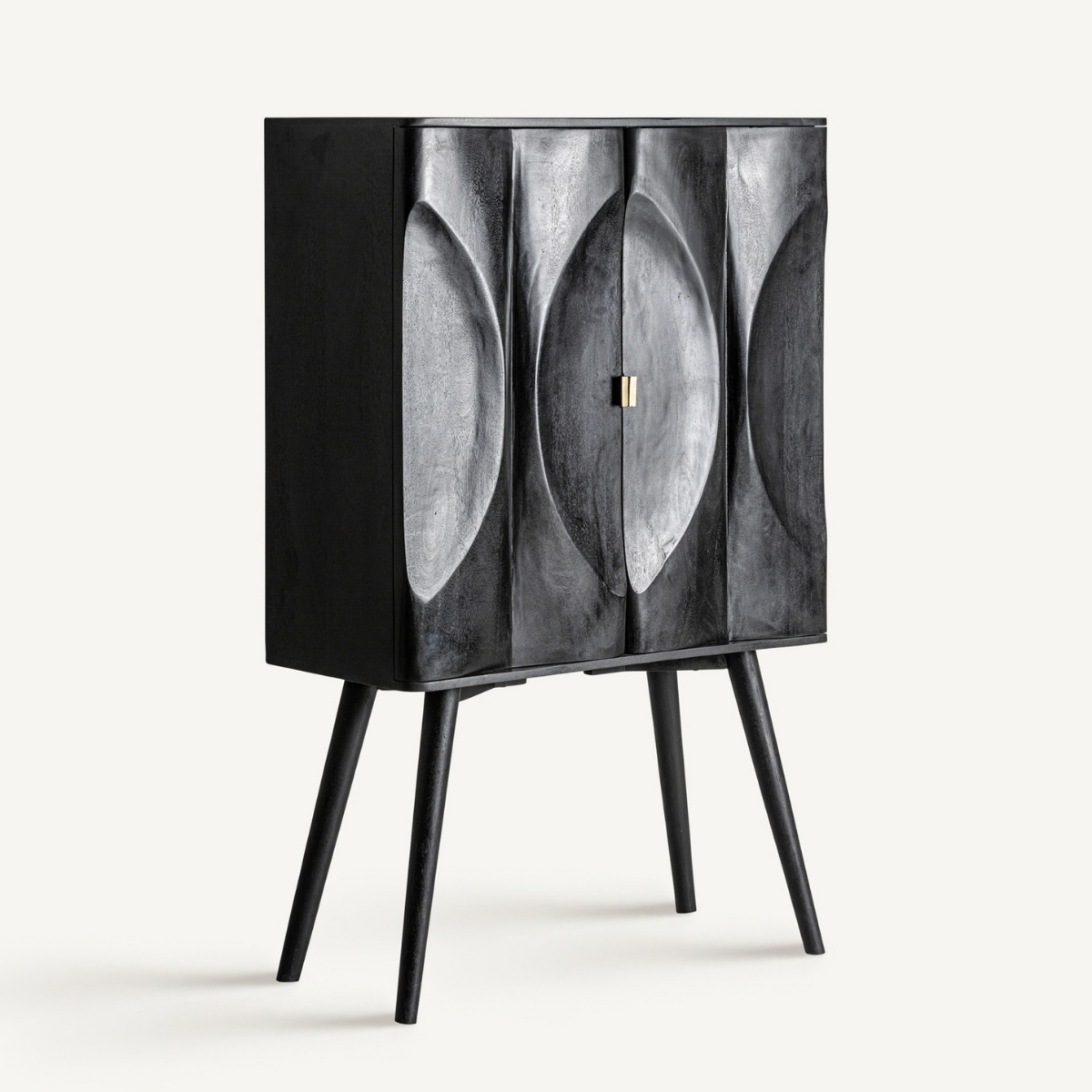 Armoire moderne 2 portes façades sculptées