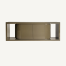 Grand buffet 200 cm art déco vert laqué brillant