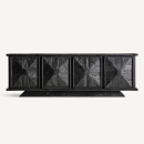 Buffet en bois recyclé noir pour intérieur haut de gamme