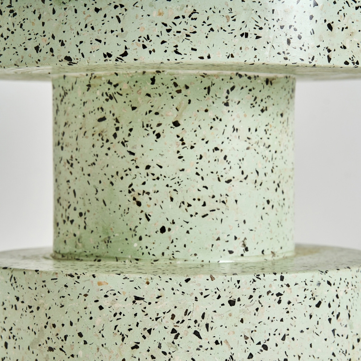 Table d'appoint ronde en terrazzo vert 35 cm – Image 4
