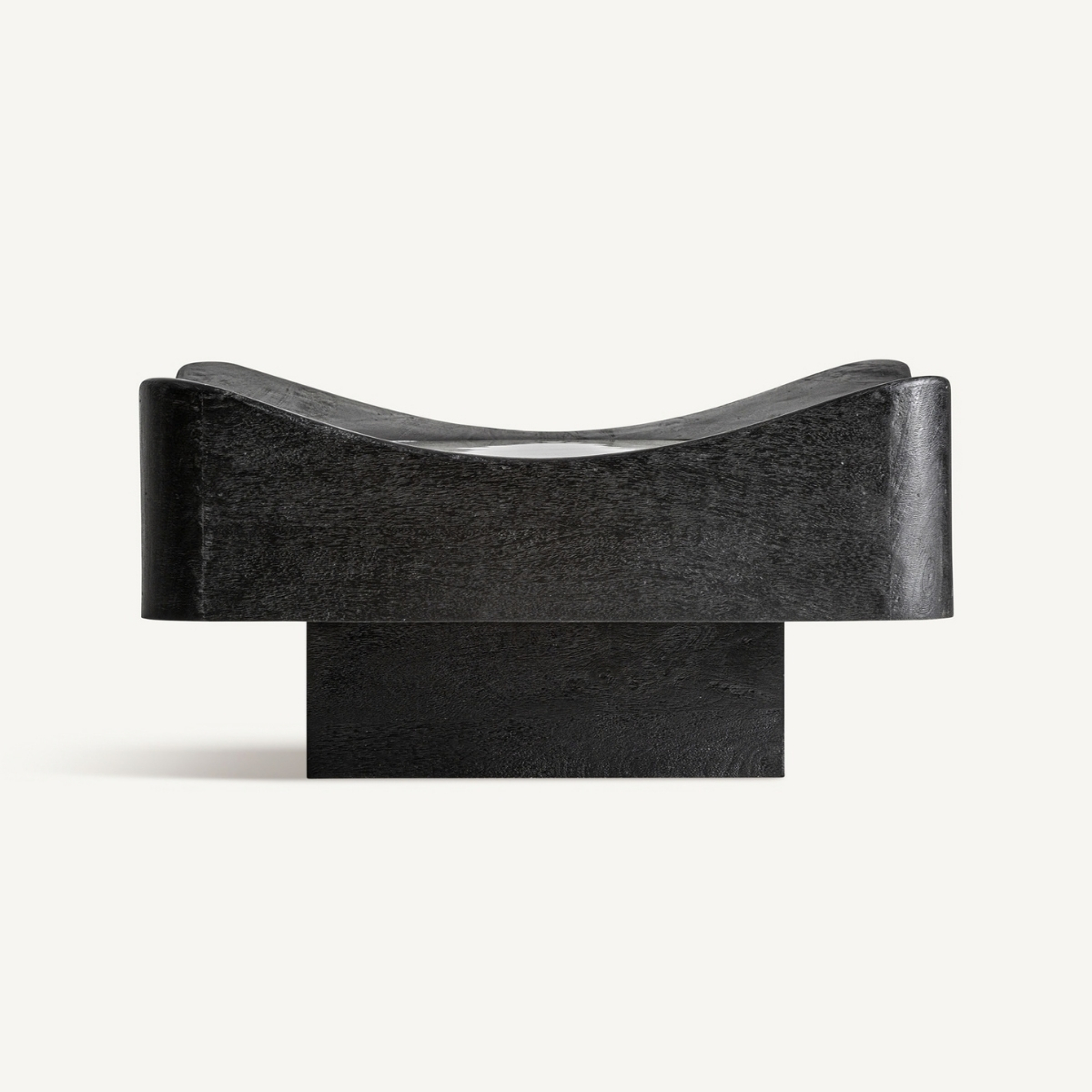 Table basse moderne carrée bois massif et laqué vert