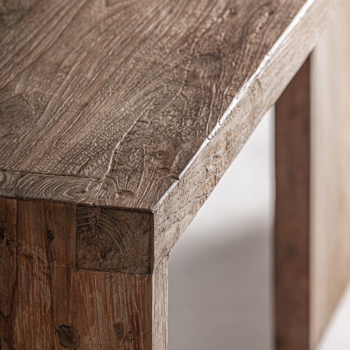 Console en bois de teck recyclé 200 cm – Image 3