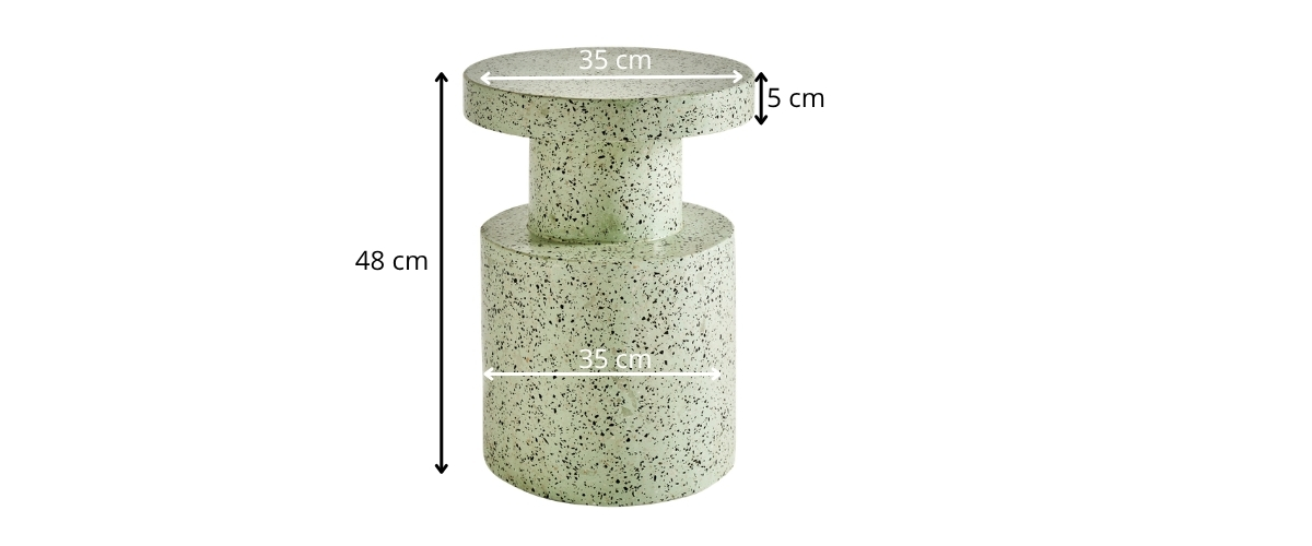 dimensions table d'appoint terrazzo