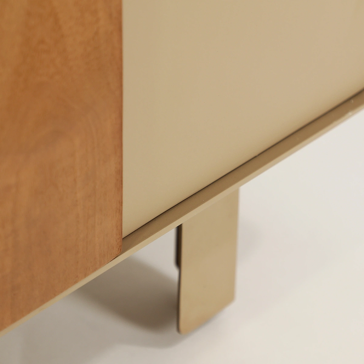 Armoire en MDF taupe et marron clair 90 cm — vue complémentaire 5