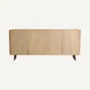 Buffet en bois de manguier marron clair et noir 175 cm — vue principale