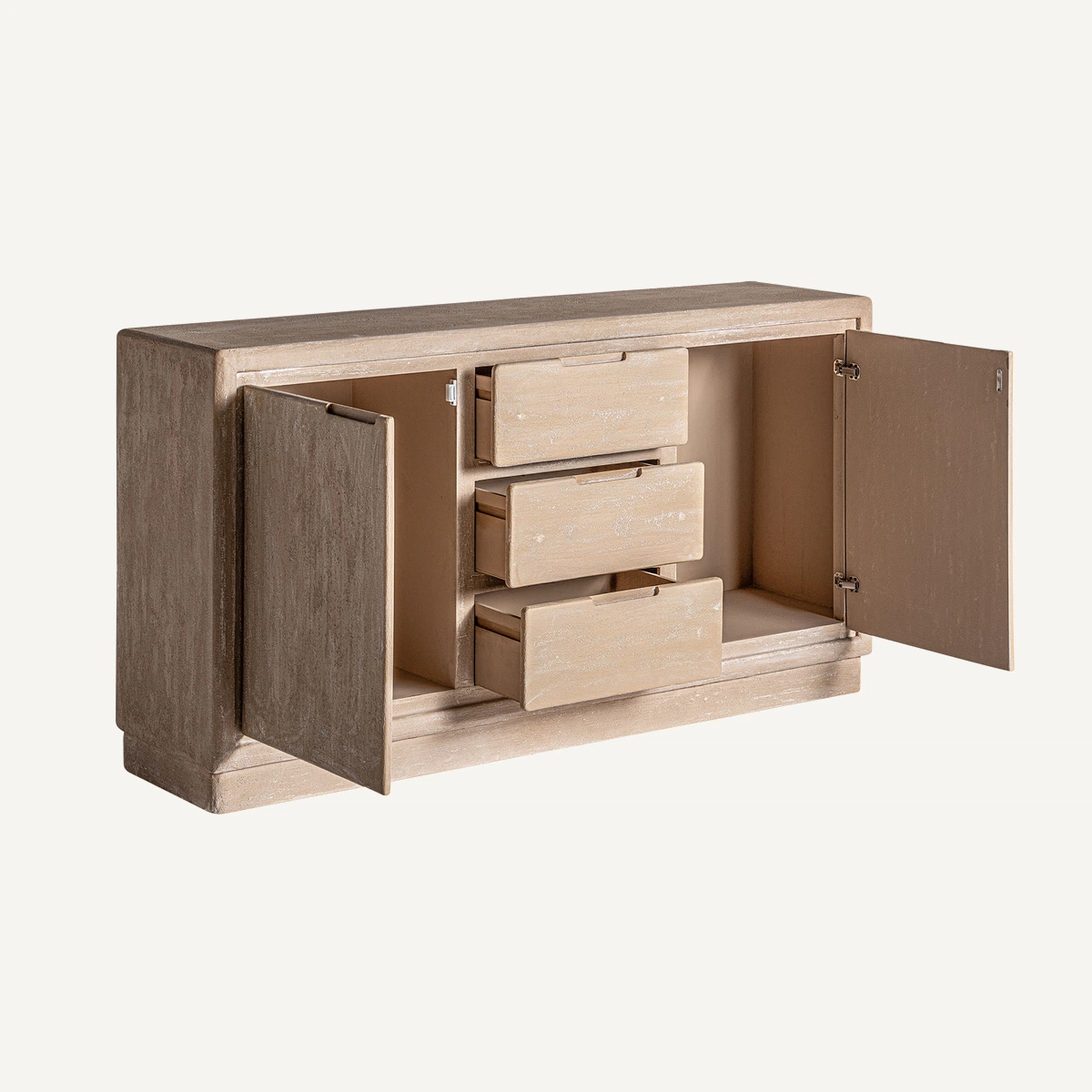 Buffet en MDF marron clair 150 cm — vue complémentaire 3