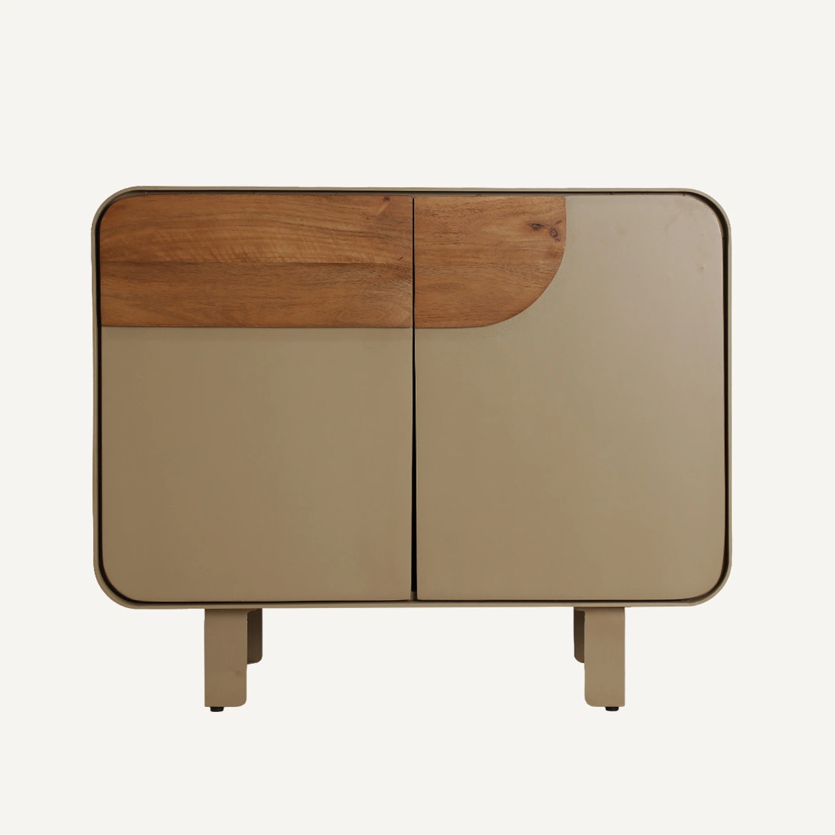 Buffet en MDF taupe et marron clair 91 cm — vue principale