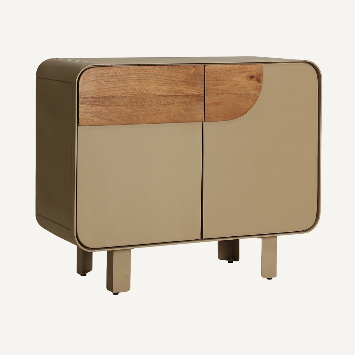 Buffet en MDF taupe et marron clair 91 cm — vue complémentaire 2