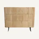 Commode en bois de manguier marron clair et noir 100 cm — vue principale