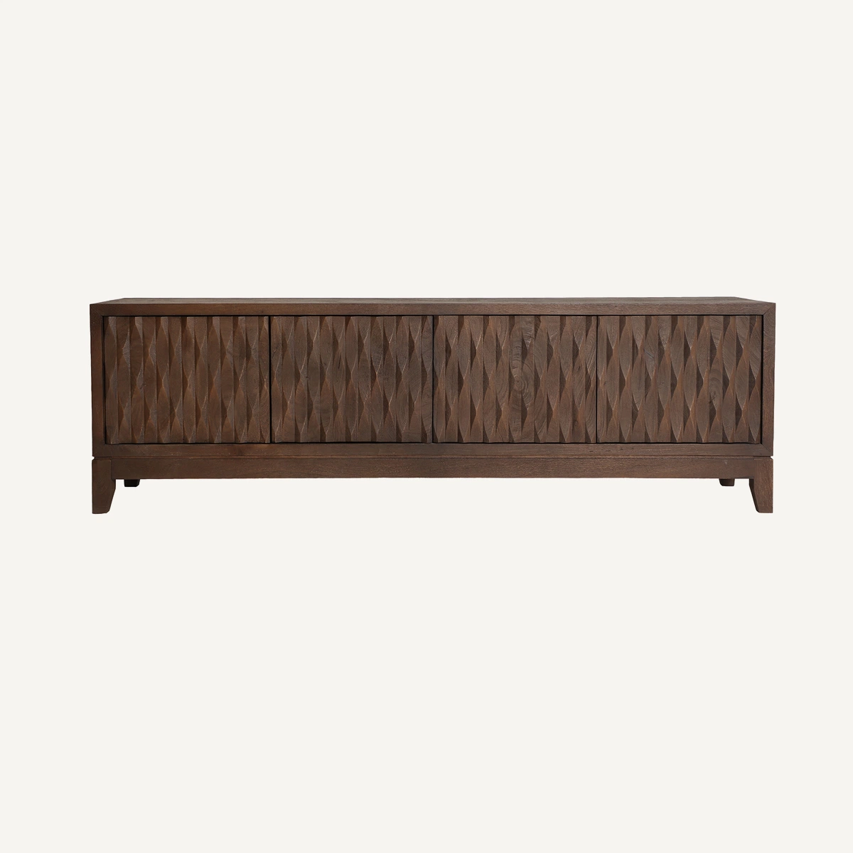 Meuble TV en bois de manguier marron 180 cm — vue principale