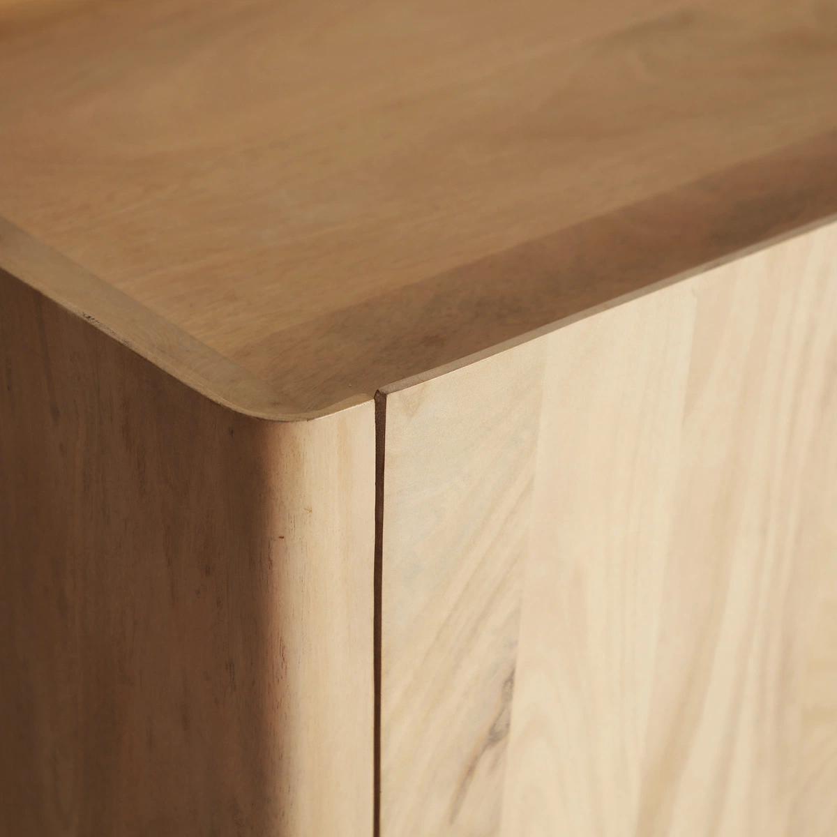 Meuble TV en bois de manguier marron clair et noir 180 cm — vue complémentaire 2
