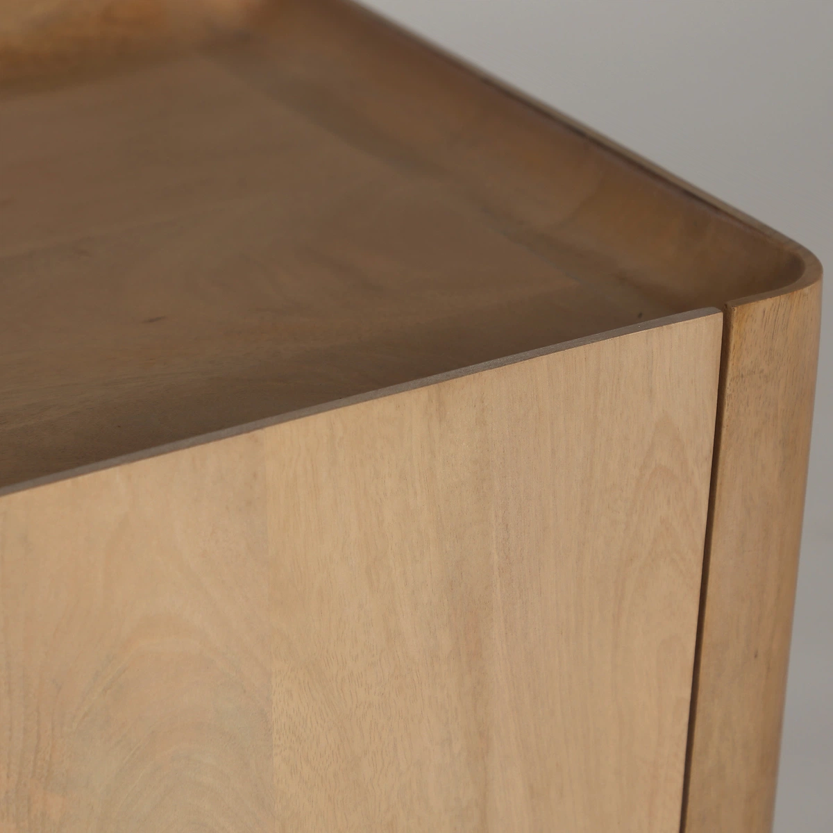 Meuble TV en bois de manguier marron clair et noir 180 cm — vue complémentaire 3