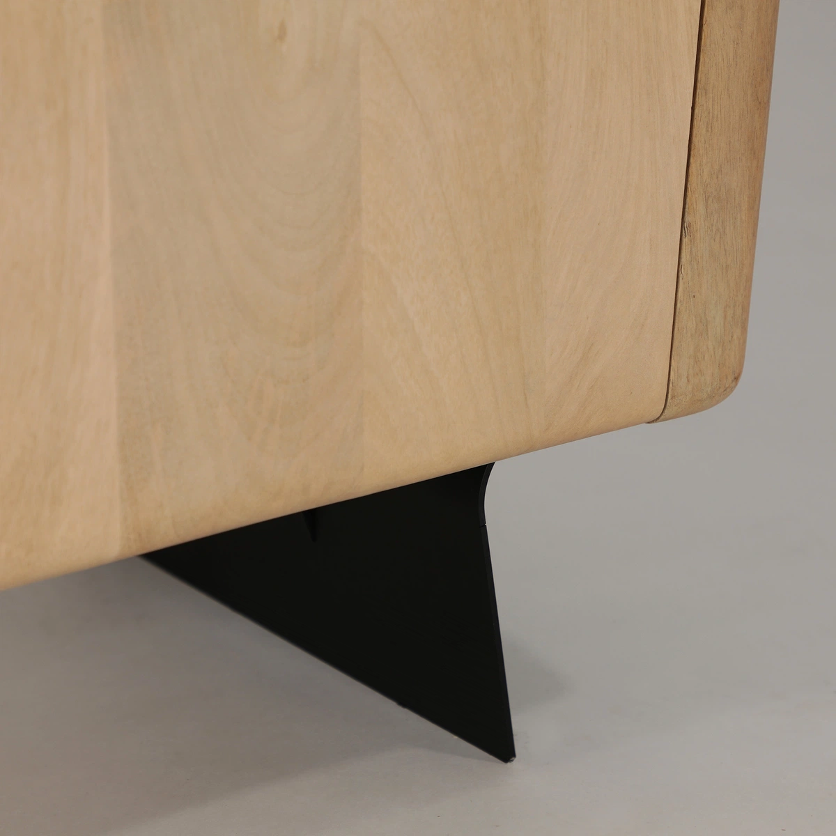 Meuble TV en bois de manguier marron clair et noir 180 cm — vue complémentaire 4