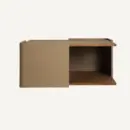 Table basse en MDF taupe et marron clair 90 cm — vue principale