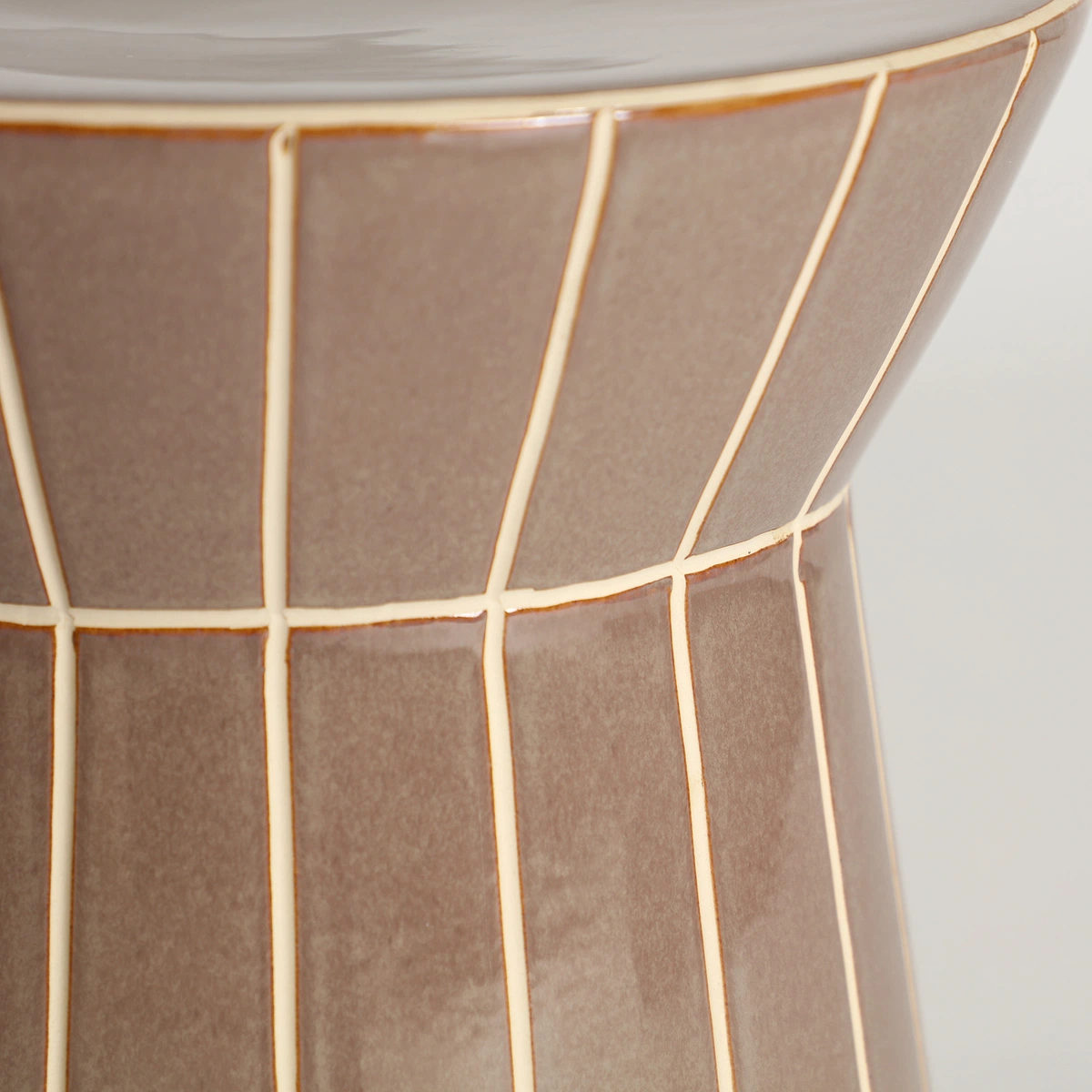 Table d’appoint en céramique marron 38 cm — vue complémentaire 3